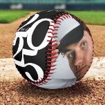 Personalized Graduation Senior 2025 Photo Baseball<br><div class="desc">Personalized graduation baseball featuring a stylish black background that can be changed to any color, the year '2025' in a bold serif font, the grads name, and the school or college they attended. This unique gift will have them feeling extra special on their graduation day. You can even customize the...</div>