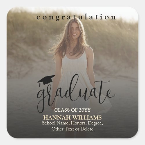 Personalized Graduation Sticker – Name and Photo