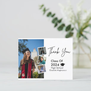 Personalized Graduation Thank you Simple Postcard