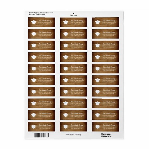 Personalized Graduation Themed Cap Rustic Wood Label | Zazzle
