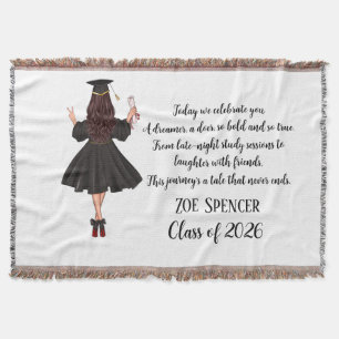 Personalized Graduation Throw Blanket