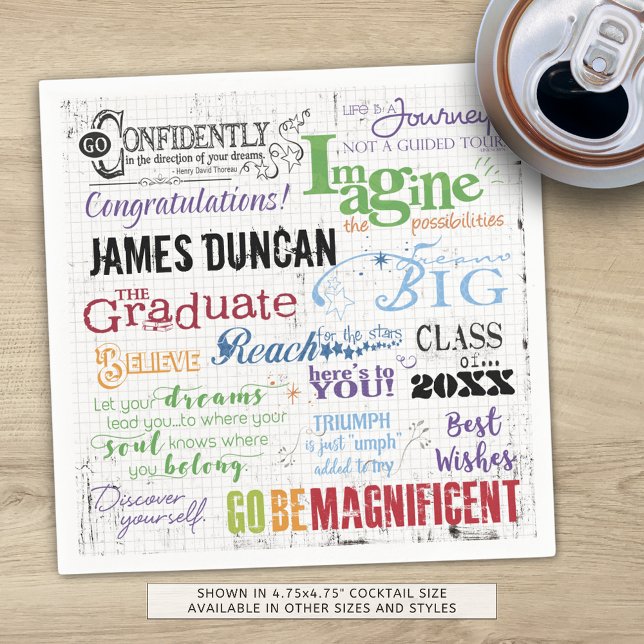 Personalized Graduation Word Art Napkins (Creator Uploaded)
