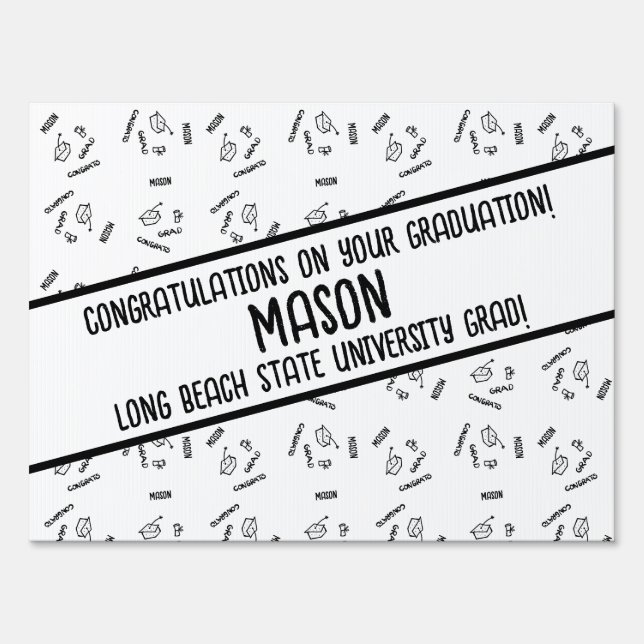 Personalized Graduation Yard Sign (Front)