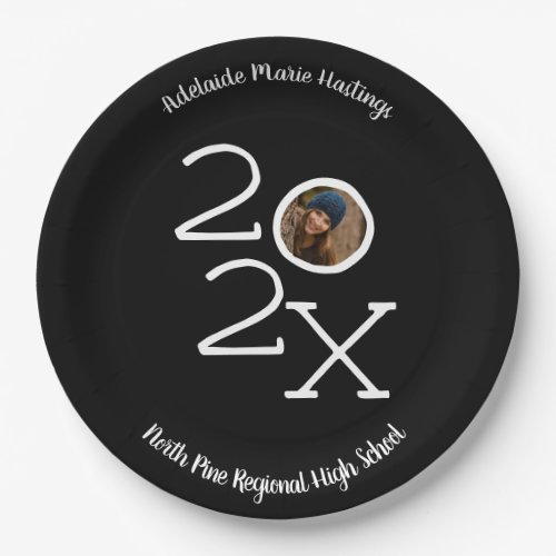 Personalized Graduation Year Custom Photo Party Paper Plates
