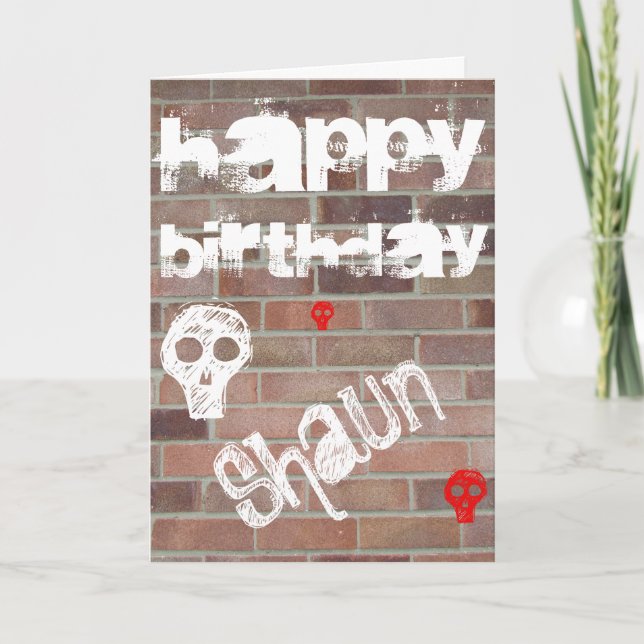 Personalized graffiti birthday card (Front)