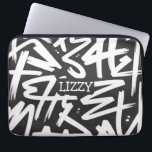Personalized Graffiti Name Pattern — Custom Urban Laptop Sleeve<br><div class="desc">Make it truly yours with this bold personalized graffiti design. Featuring a dense black and white graffiti tag pattern inspired by authentic street art, this design includes a customizable name displayed prominently for a striking urban look. Easily add your own name, your cool nickname or text to create a one-of-a-kind...</div>