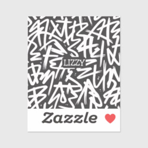 Personalized Graffiti Name Pattern — Custom Urban Sticker