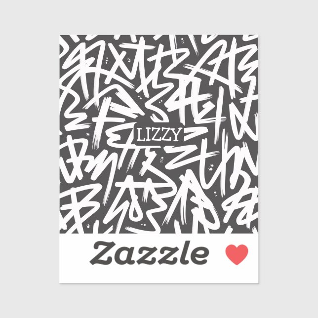 Personalized Graffiti Name Pattern — Custom Urban Sticker (Sheet)