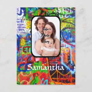 Personalized graffiti postcard