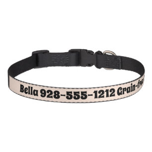 Personalized Grain Free Dog If Lost Call Pet Collar