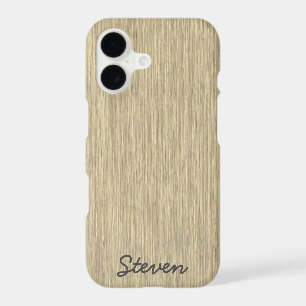 Personalized Grainy Faded Aged Wood iPhone 17 Case