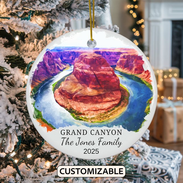 Personalized Grand Canyon, Arizona Gift Ceramic Ornament (Creator Uploaded)