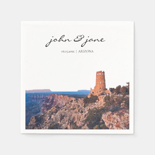 Personalized Grand Canyon Arizona Wedding Napkins