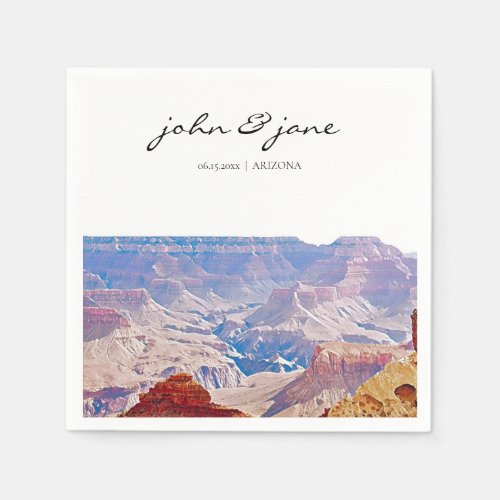 Personalized Grand Canyon Arizona Wedding Napkins