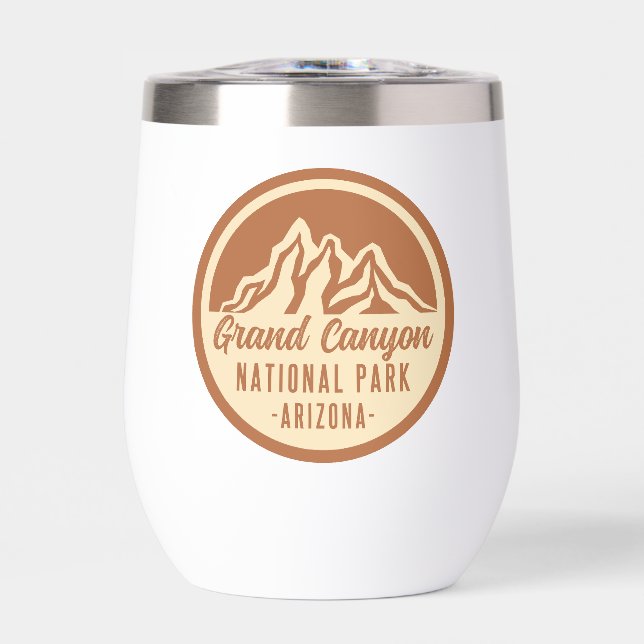 Personalized Grand Canyon National Park Arizona Thermal Wine Tumbler (Front)