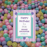 Personalized Grand daughter birthday greeting card<br><div class="desc">Happy birthday from grandparent</div>