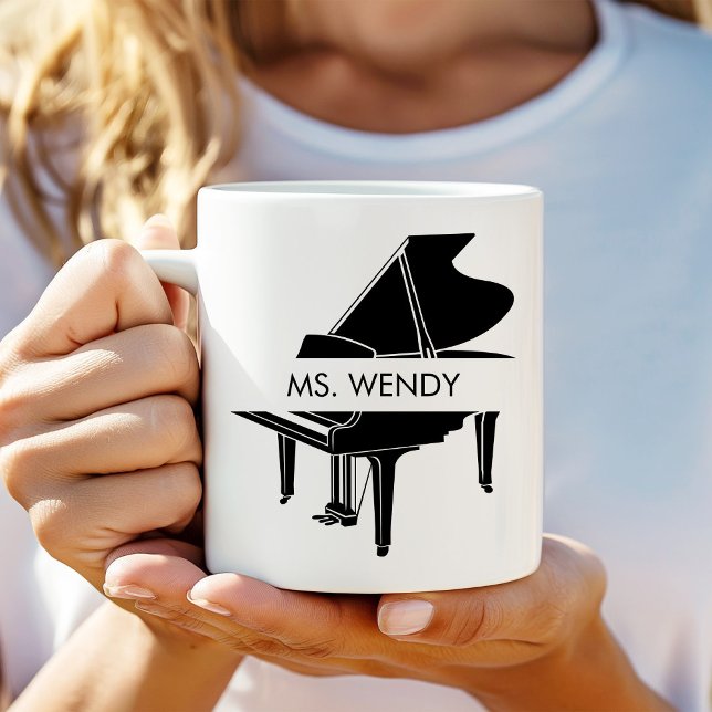 Personalized Grand Piano Coffee Mug (Creator Uploaded)