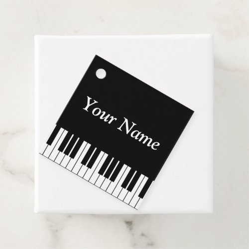 Personalized grand piano keys Holiday gift Favor Tags