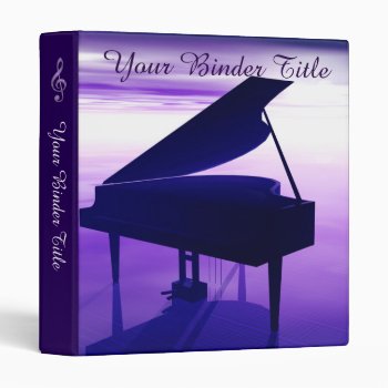 Personalized Grand Piano Music Binder by UROCKDezineZone at Zazzle