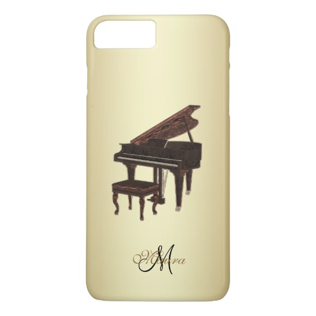Personalized Grand Piano Music iPhone Case (Back)