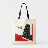 Personalized Grand Piano Student Teacher Red