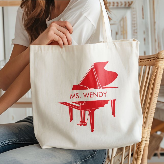 Personalized Grand Piano Tote Bag (Creator Uploaded)