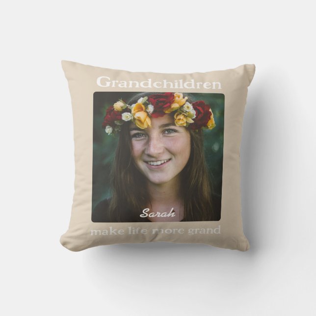 Personalized Grandchildren Cushion for grandparent (Front)