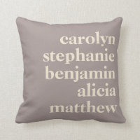 Personalized Grandchildren Names in Taupe Brown