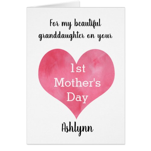 Personalized Granddaughter 1st Mothers Day