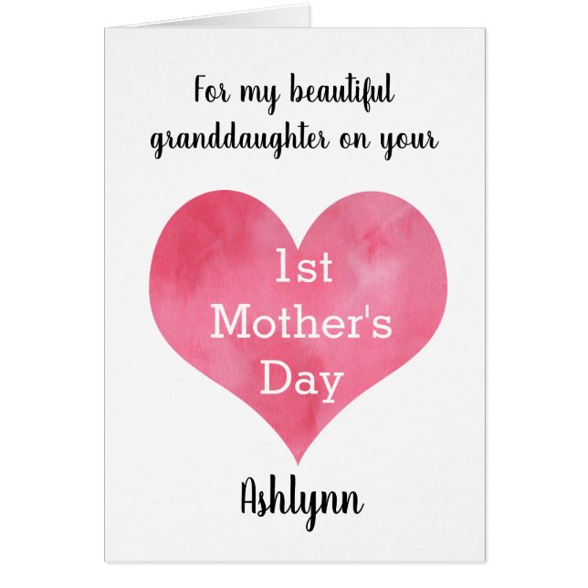 Personalized Granddaughter 1st Mother's Day (Front)