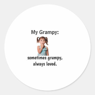 Personalized Granddaughter Grandpa Photo Classic Round Sticker