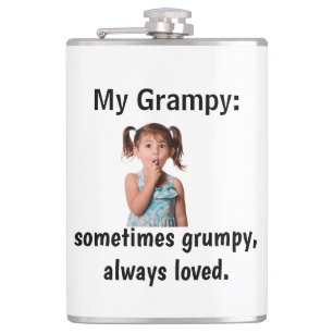 Personalized Granddaughter Grandpa Photo  Flask