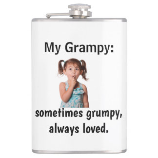 Personalized Granddaughter Grandpa Photo Flask