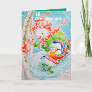Personalized Granddaughter's Christmas Card