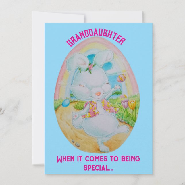 Personalized Granddaughter's Easter Greeting Card  (Front)
