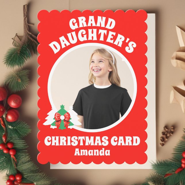 Personalized Granddaughter's Photo Christmas Holiday Card (Creator Uploaded)