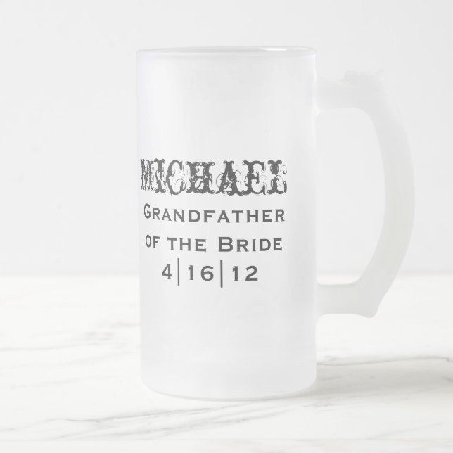 Personalized Grandfather of the Bride Mug (Right)