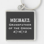 Personalized Grandfather Of The Groom Keychain at Zazzle