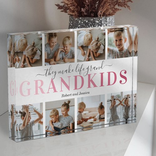Personalized Grandkids Photo Block