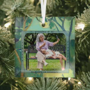 Personalized Grandma and Me Custom Photo Ornament