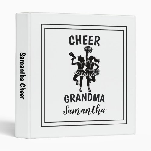 Personalized Grandma Cheerleader  3 Ring Binder