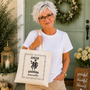 Personalized Grandma Cheerleader  Tote Bag
