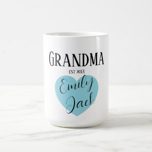 Personalized Grandma Customs script Name Coffee Mug