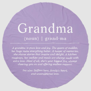 Personalized Grandma Definition Purple  Beach Towel