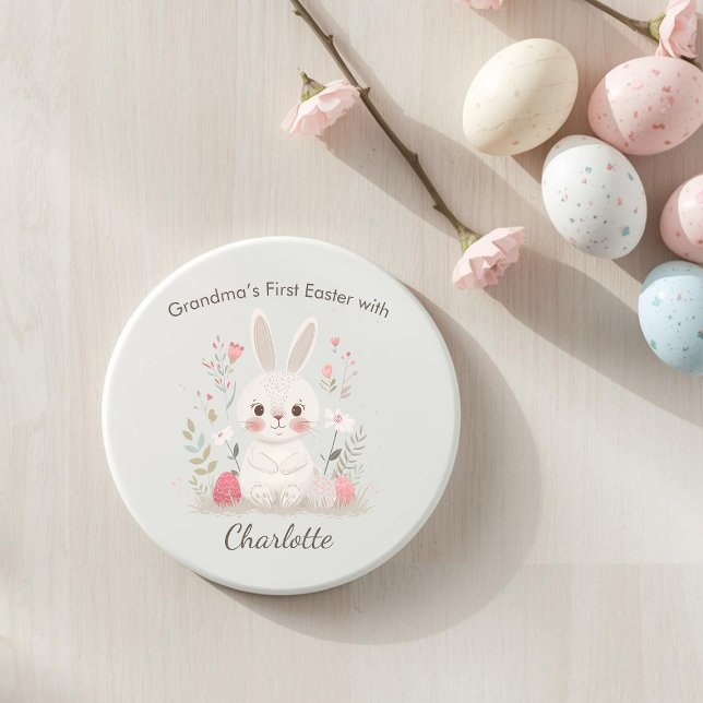 Personalized Grandma Easter Coaster – First Easter (Creator Uploaded)