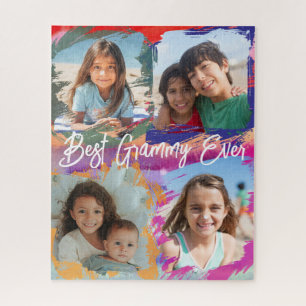 Personalized Grandma Gift Grandkids Fun Photo Jigsaw Puzzle