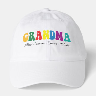 Personalized Grandma Gift with Grandkids’ Names Hat
