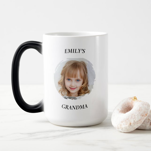 Personalized Grandma - Granddaughter Photo Mug (With Donut)