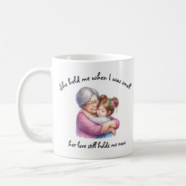 Personalized Grandma Hug Classic Mug, 325 ml Coffee Mug (Left)
