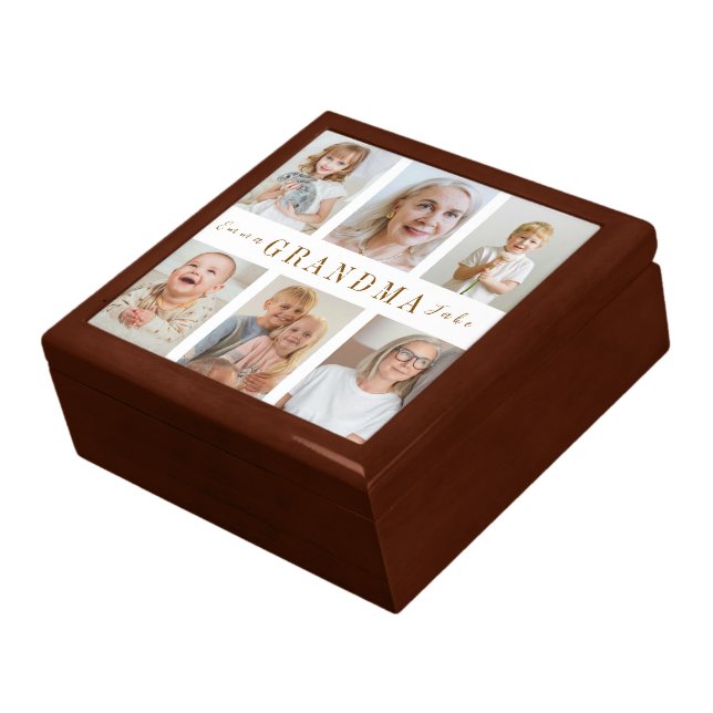 Personalized Grandma Jewelry Box | Custom Photos (Side)